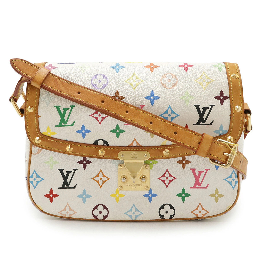 LOUIS VUITTON Monogram Multicolor Sologne Crossbody Bag Blanc White